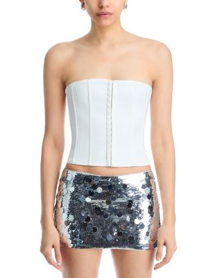 Danielle Guizio Satin Corset Top | Bloomingdale's Women