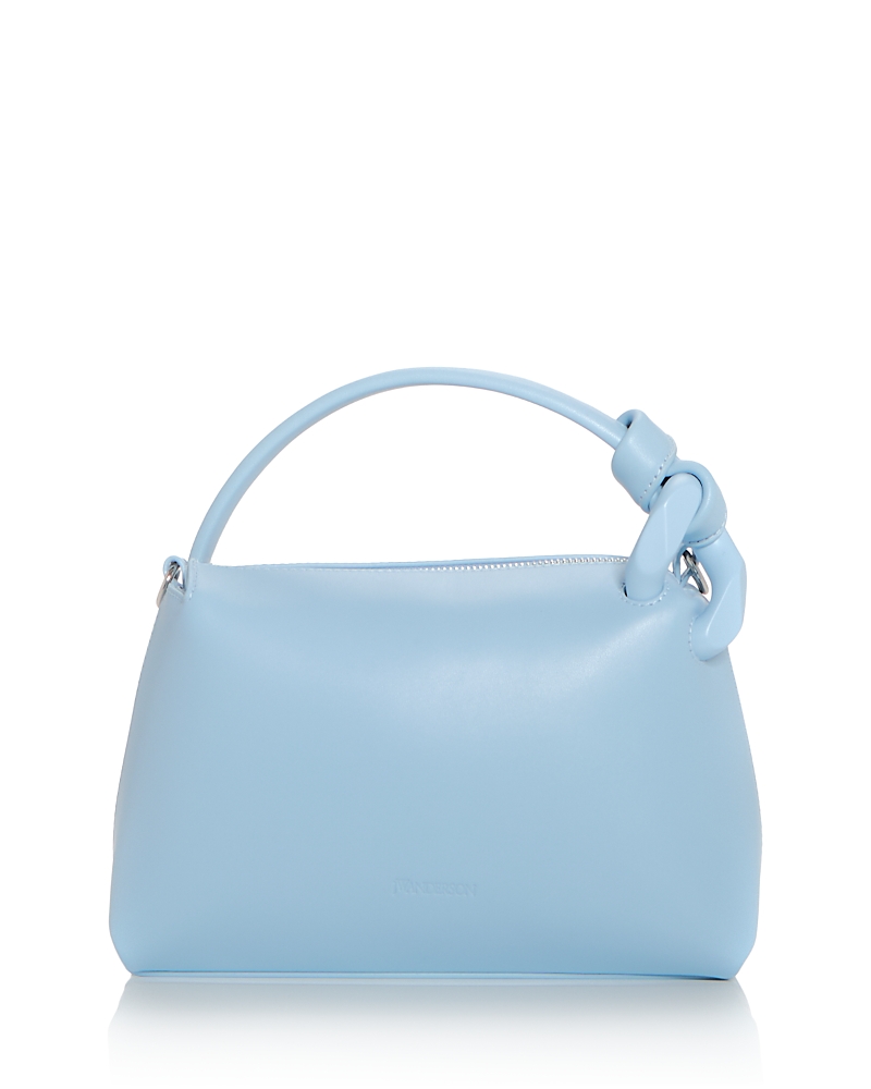 Jw Anderson Corner Leather Shoulder Bag In Light Blue