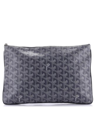 Pre-Owned Goyard Mm Senat Zip Pouch Coated Canvas