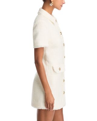 Pammy Button Front Tweed Dress