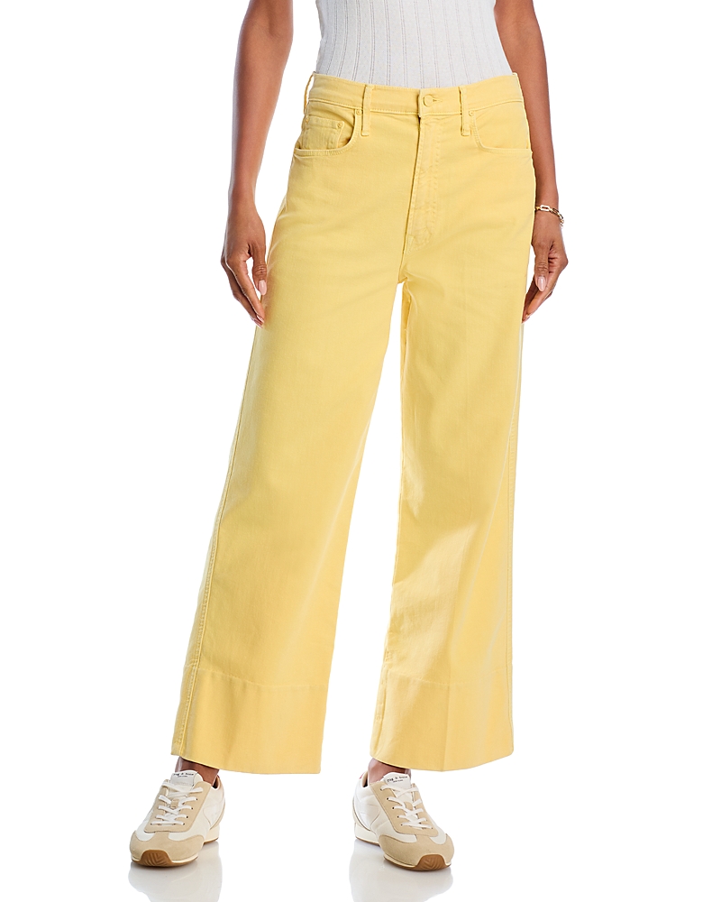 Mother Maven Wide Hem Ankle Pants In Chalk It Up Sunshine In Chalk It Up