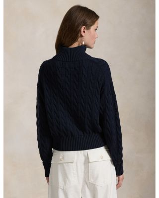 Quarter Zip Cable Knit Sweater