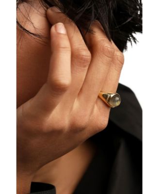  Women's Labradorite Moon Ring