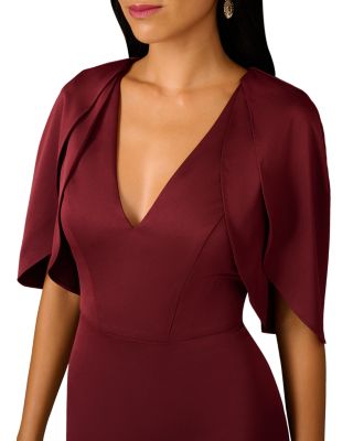 Satin Tulip Sleeve Gown