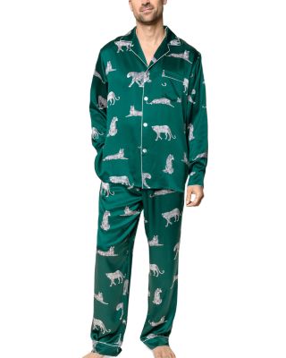 Petite Plume - Panth&egrave;re de Luxe Silk Printed Pajama Set