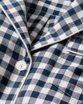 Brushed Cotton Twill Gingham Check Short Pajama Set