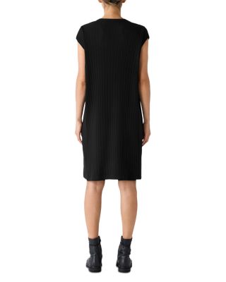 Eileen Fisher Round Neck Rib Knit Dress | Bloomingdale's Women