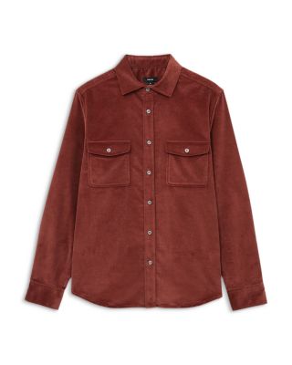 Regular Fit Button Front Corduroy Shirt  