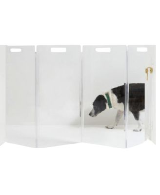 Wall Mounted Clear Pet Gate Zig Zag , 4 Panel