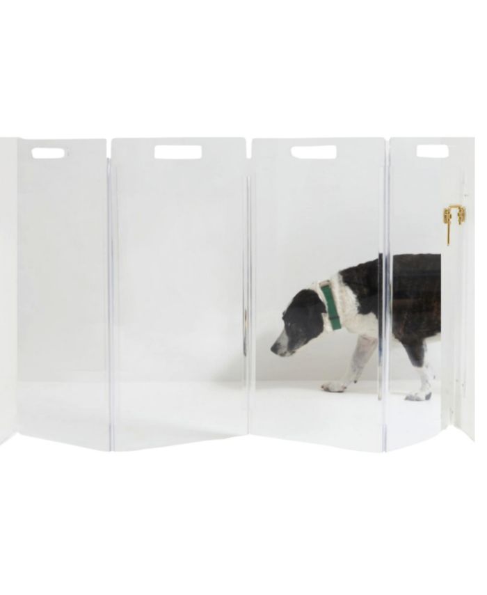 Wall Mounted Clear Pet Gate Zig Zag