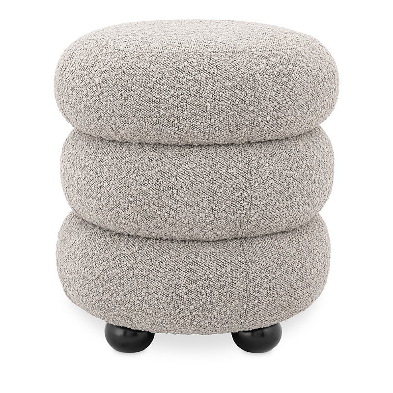 Eichholtz Stool Tulum In Boucle Gray In Boucle Grey