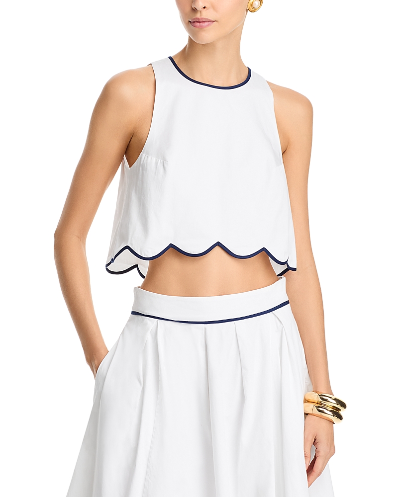 French Connection Alexis Cropped Top In Summer White