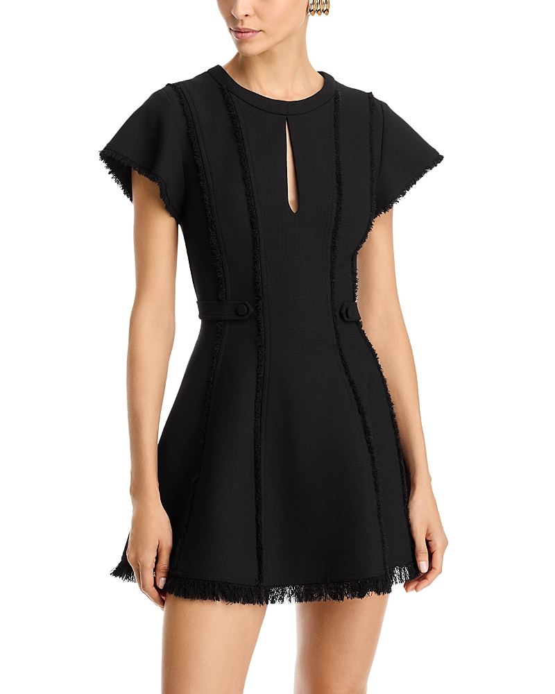 Simkhai Anielle Frayed Trim Mini Dress
