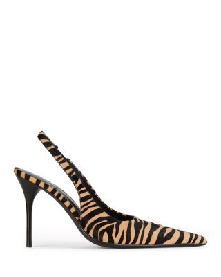Jeffrey Campbell - Women's Youwish-F Pointed Toe Calf Hair Slingback Pumps