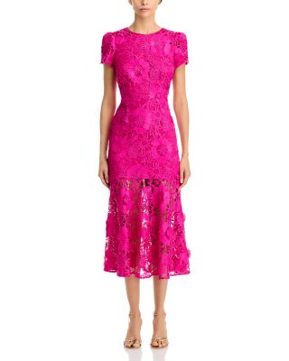 Tahlia Cady Lace Short Sleeve Midi Dress