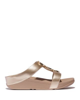 Women's Halo Embellished Wedge Slide Sandals