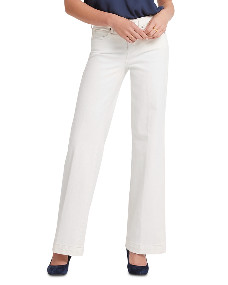 Nydj Teresa High Rise Wide Leg Jeans in Winter White