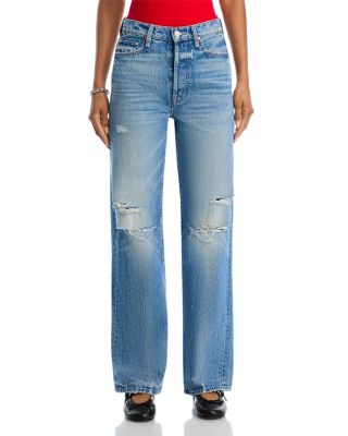 The Rambler Sneak High Rise Wide Straight Jeans in Tcb