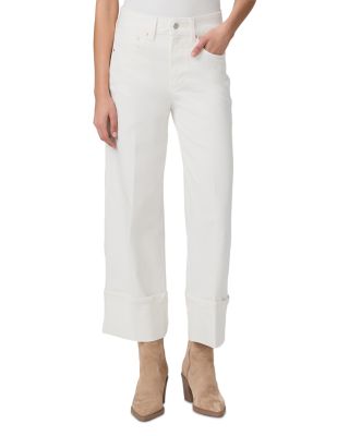 PAIGE - Sasha High Rise Ankle Wide Leg Jeans in Tonal Ecru