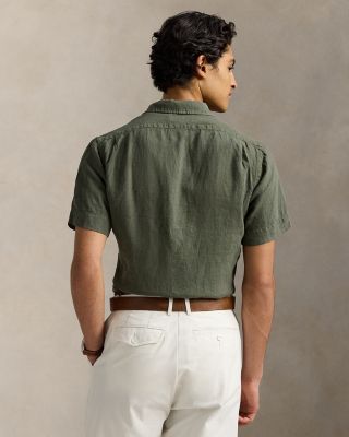 Classic Fit Short-Sleeve Linen Camp Shirt