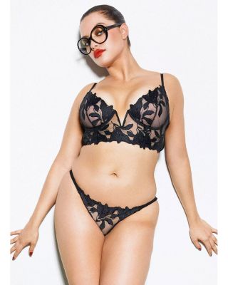 Lily Embroidery Longline Demi Bra