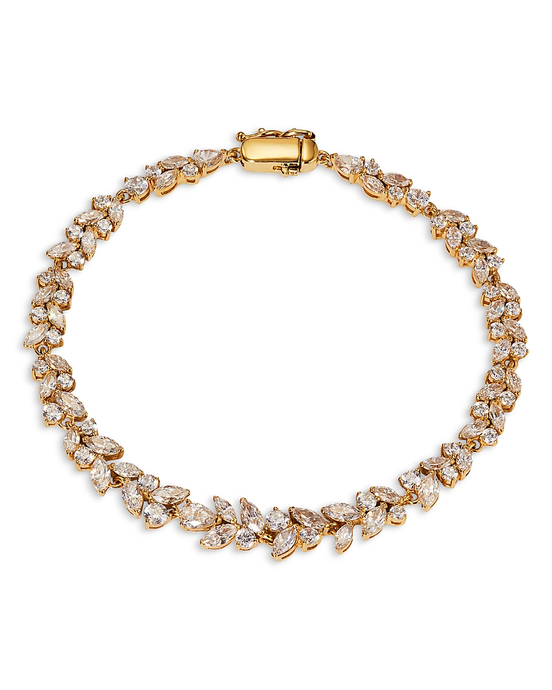 Nadri Sav Cubic Zirconia Cluster Flex Bracelet