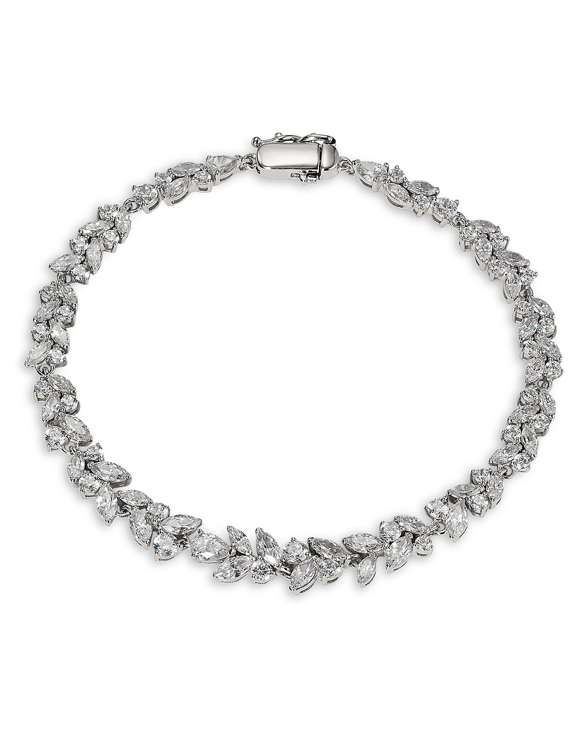 Nadri Sav Cubic Zirconia Cluster Flex Bracelet