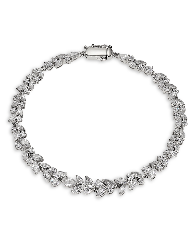 NADRI SAV CUBIC ZIRCONIA CLUSTER FLEX BRACELET