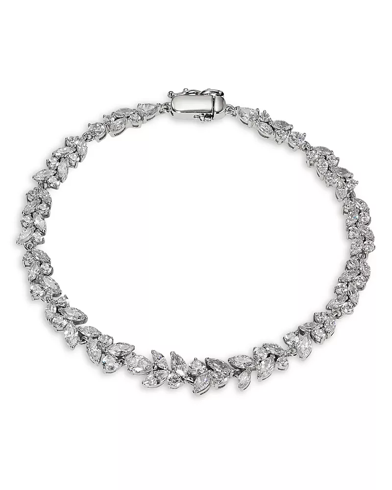 Nadri Sav Cubic Zirconia Cluster Flex Bracelet