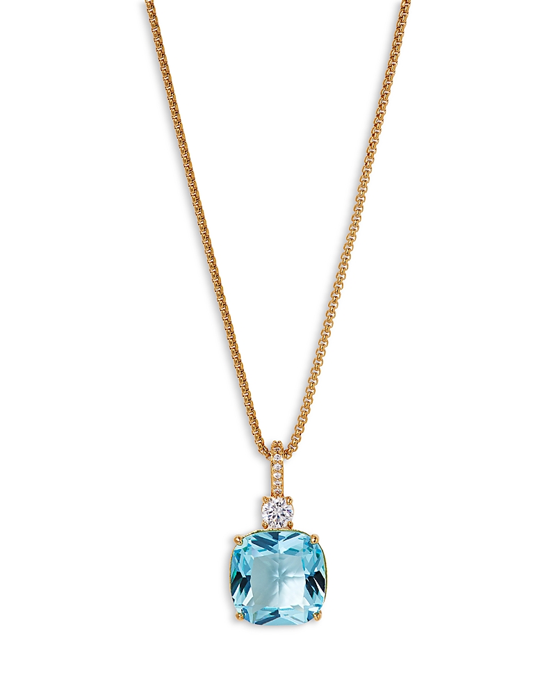 NADRI MACARON CUBIC ZIRCONIA PENDANT NECKLACE IN 18K GOLD PLATED, 16-18