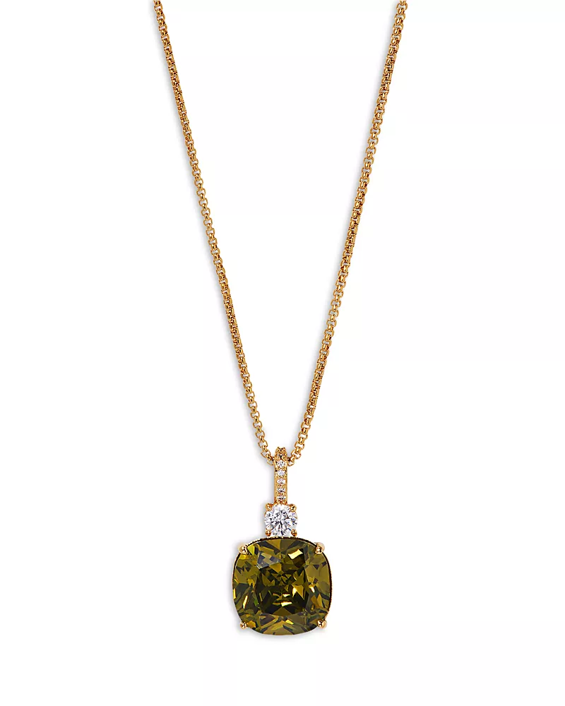 Nadri Macaron Cubic Zirconia Pendant Necklace in 18K Gold Plated, 16