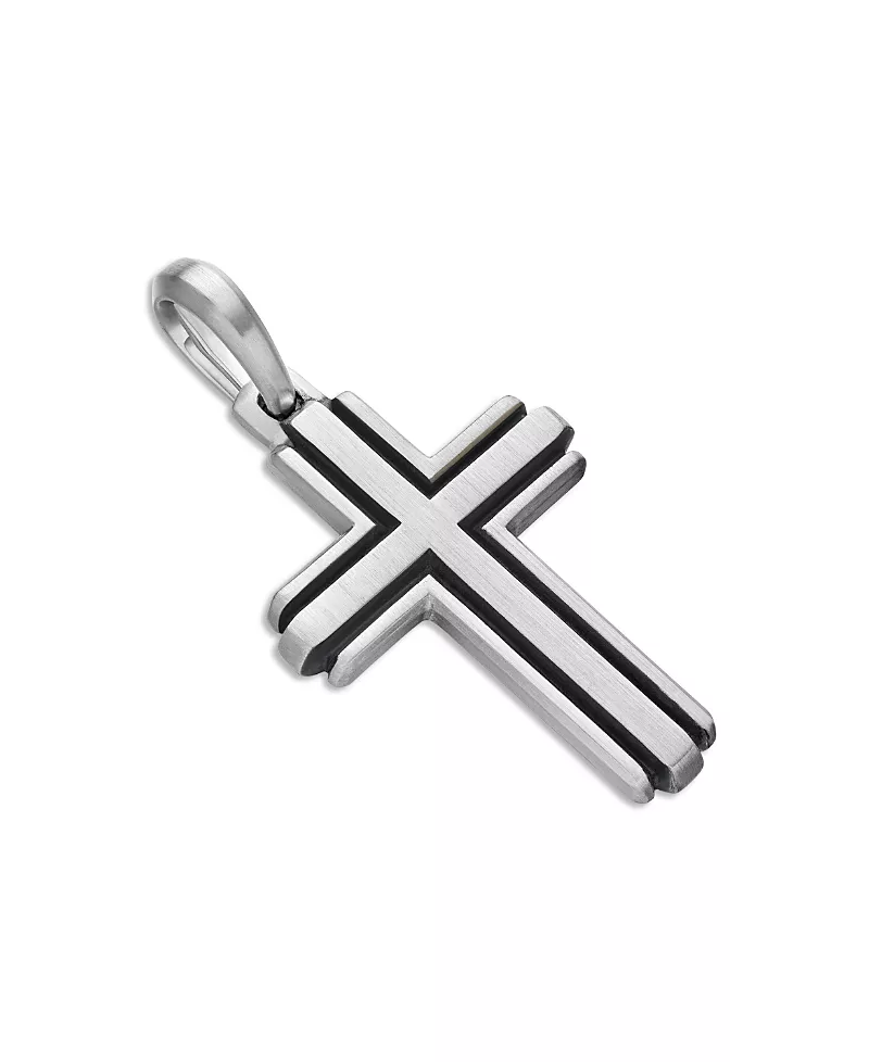 David Yurman Men's Deco Cross Pendant in Sterling Silver, 34mm