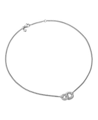 Belmont Double Link Necklace with Diamonds