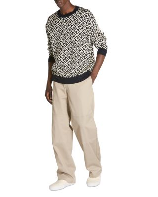 Cotton Crewneck Graphic Monogram Sweater