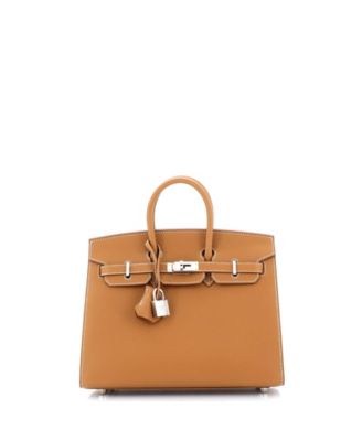 Pre-Owned HERMÈS - Birkin 25 Handbag Brown Epsom with Palladium Hardware