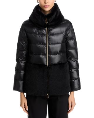 Herno Quilted Faux Fur Trim Coat | Bloomingdale's