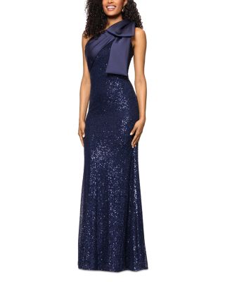 Long Sequinned Bow Dress - Exclusive