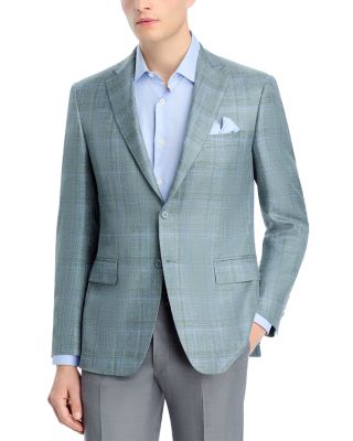 Siena Wool, Silk & Linen Plaid Classic Fit Sport Coat