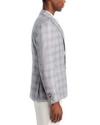 Kei Textured Plaid Unstructured Regular Fit Sport Coat