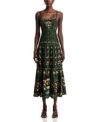 Flowers Arch Sleeveless Maxi Dress