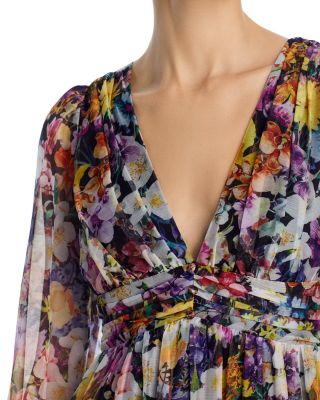 Placed Floral Maxi Dress - Exclusive