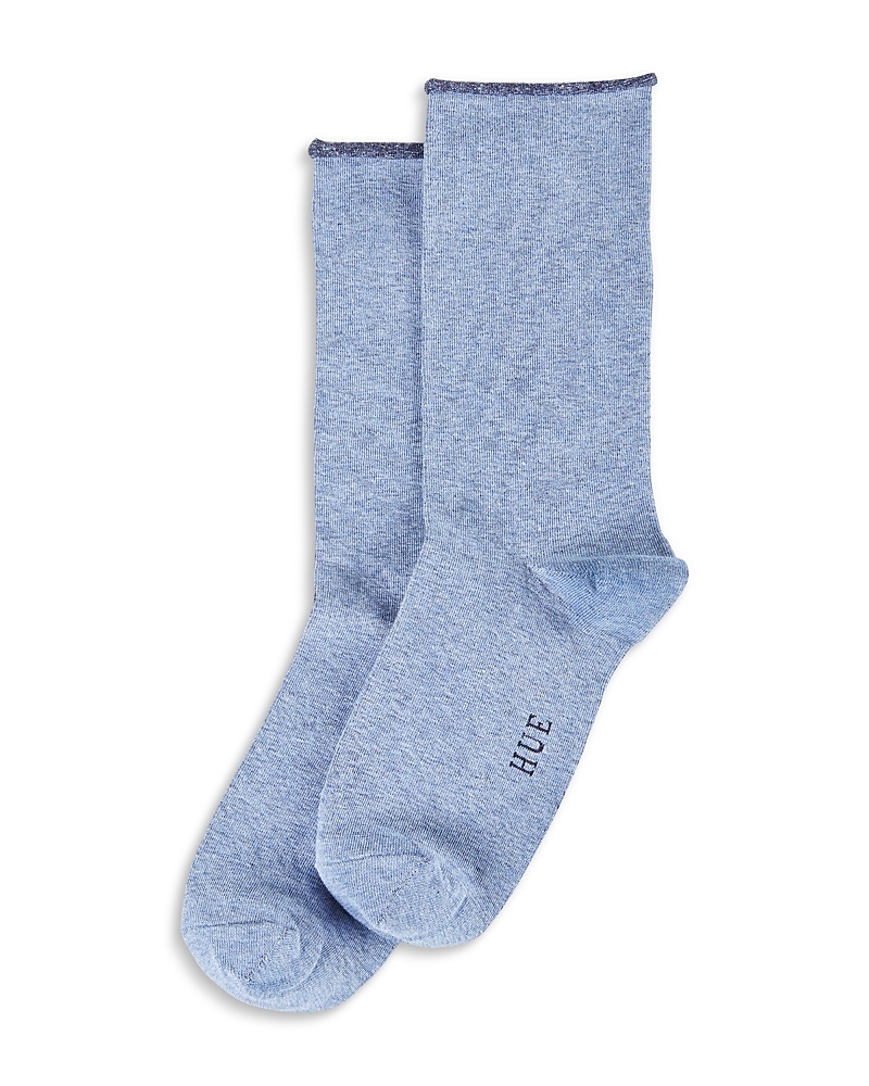 Shop Hue Jean Socks In Light Denim Heather