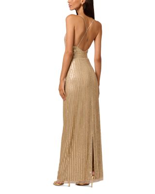 l'space stay golden dress Long Beaded Prom Dress with Lace-Up Sheer Corset Silver / 6 main image 0