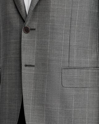 Canali Siena Sharkskin Tonal Windowpane Classic Fit Suit