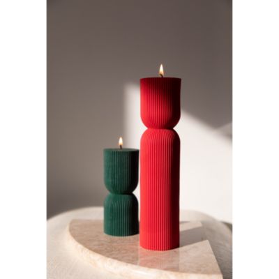 Studio Joso Short Ridged Candle, 11 oz.
