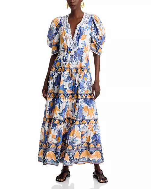summer flowers maxi dress