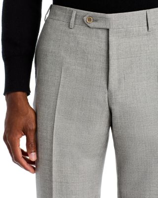 Capri M&eacute;lange Solid Slim Fit Dress Pants