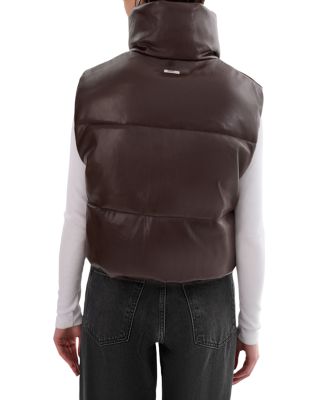 Melicia Reversible Faux Leather & Fleece Vest