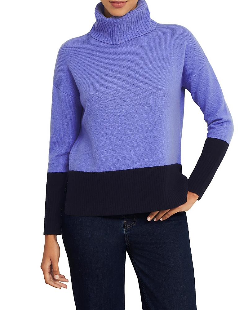 Hobbs London Melodie Turtleneck Sweater In Blue Hobbs