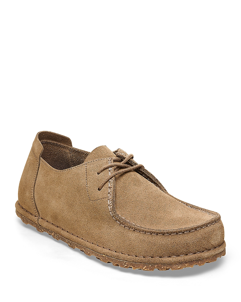 Birkenstock Utti Lace Suede Derby Shoes In Brown